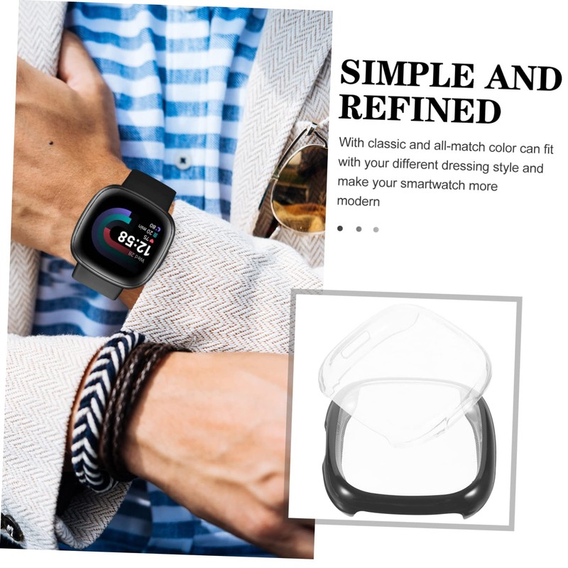 jojofuny 2pcs TPU Watch Case Cover for Full-Coverage Smartwatch Protector