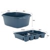 TENLITE SET OF 2 Large Rectangular Washing Up Bowl with
