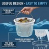4 Pack 8" Pool Skimmer Basket Built-in Weight Stainless Handle