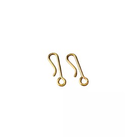 H1GF S Hook 14K Gold Filled Hooks, 10 Pcs., Hook Size 14.25mm, 18 Gauge, Half S-Hooks