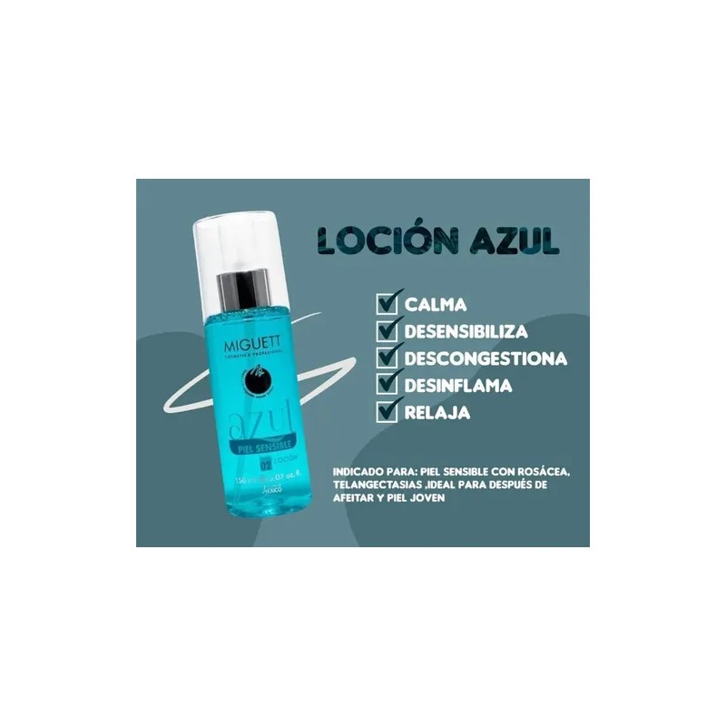 Loción Azul Miguett 150ml Hipoalergénica y Libre de Parabenos