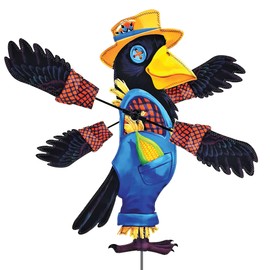 Whirligig Spinner Crow Scarecrow – Fun, Vibrant Wind Spinner, Weather-Resistant Garden Decor, Durable & Lightweight for Yards, Patios, and Gardens - Eye-Catching Outdoor Decoration