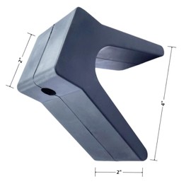 JTEYINH 2 Pack 2" x 4" V-Span Boat Trailer Bow Stop,(Rubbe) 1/2" Mounting Hole
