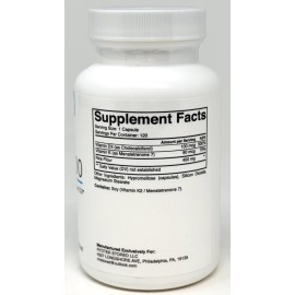 Rydter Bioavailable K2 D3 Vitamin 5000 IU MK-7, 120 Capsules for Heart & Immune