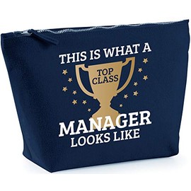 Hippowarehouse This is What a Top Class Manager Looks Like printed make up cosmetic wash bag 18x19x9cm