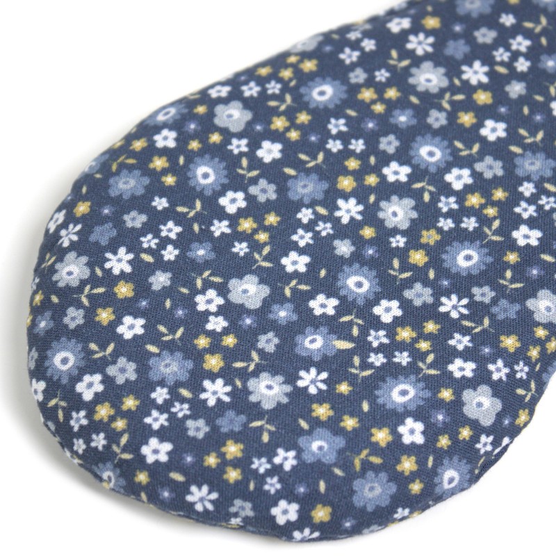 Organic Eye Pillow Lavender & Linseed "Flower Blue" for Relaxation,