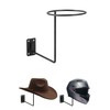 CHADWICK Black Wall Mount Hat & Wig Display Stand -