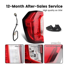 STRECOS Led Tail Light Compatible with 2021 2022 2023 2024 GMC Yukon Denali SLE SLT AT4 Outer Taillight Rear Reverse Stop Brake Lamp Assembly Replace OEM 84816392, 85618753 (Left Driver Side)
