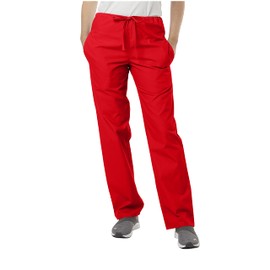 SPECTRUM UNIFORMS Unisex Scrub Pant, Ultrasoft Classic Scrub Pants Drawstring Waist Pant Ideal for Medical Professionals Pant Red