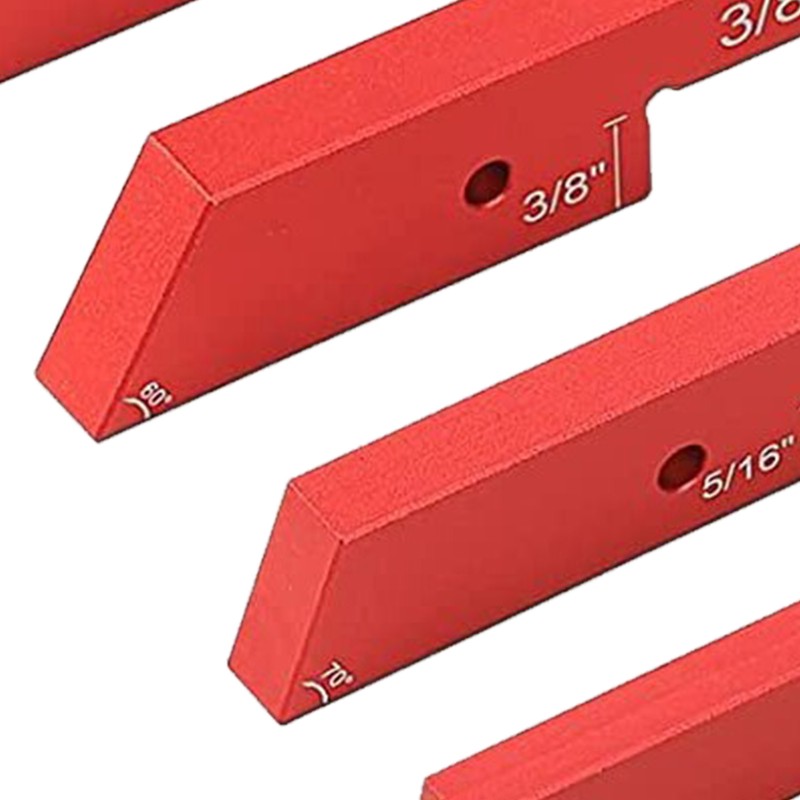 7Pcs Setup Blocks Height Gauge Set Adjustable Woodworking Carpenter Measuring