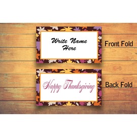Stonehouse Collection Thanksgiving Table Tent Place Cards - 25 Thankgiving Turkey Guest Seating Name Cards - Table Tents - Placecards (Turkey)