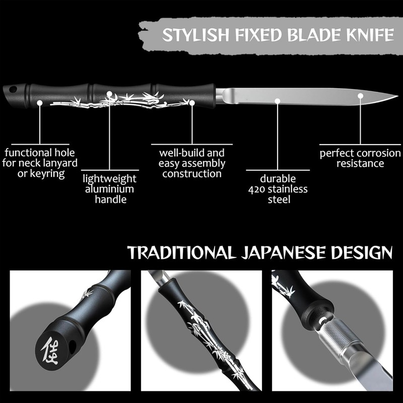 Grand Way 5.5" Knife - Small Black Knife - Japanese