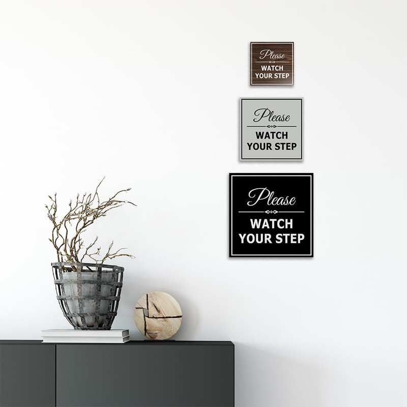 Signs ByLITA Square Classy Please Watch Your Step Sign |