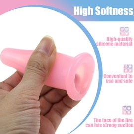 JAWUZ Facial Cupping Set – 8 Stück Silikon Schröpfgläser für Gesichtsmassage – Schröpfen Set mit Aufbewahrungstasche – Sanfte Schröpftherapie für Gesichtspflege