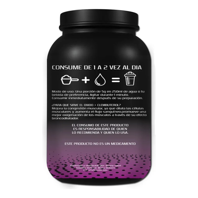 Creatina + Glutamina + Oxido + Clembu 1kg C/u 50