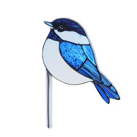 GeryVtee Bird Acrylic Stakes 4.5 Inch Colorful Garden Decoration Acrylic Plant Label Signs for Flower Pot Planter House Decors Indoor Outdoor Plant Pot Decoration (Bird 1)