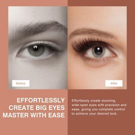 Magnetic Eyelashes Set with Eyeliner - Fox Style 7 Pairs 3D Diagonal Flight Lashes, 2 Black Magnetic Eyeliners, Reusable Waterproof Easy Application for Natural Look
