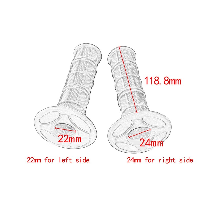 7/8" Practical Motorcycle Hand Grips Dirt Bike Motocross Gel Handlebar