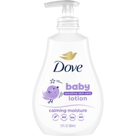 Baby Dove Sensitive Skin Care Baby Lotion For a Soothing Scented Lotion Calming Moisture Hypoallergenic and Dermatologist-Tested 13 oz