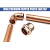 WHK 12 Pack 1/2 Inch Press Propress Copper End Cap