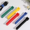 30PCS Adjustable Reusable Cable Ties Straps 12mmx150mm Hook and Loop