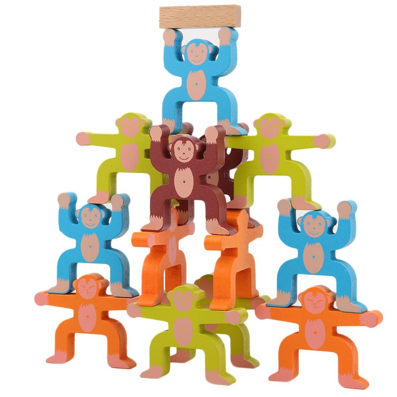 Wooden Stacking Games Balancing Blocks Toy Children Kid Educational Toy