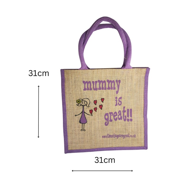 These Bags are Great Reusable Jute Shopping Bag (Mummy)