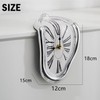 Nicoone Melting Clock,Creative Surrealism Decorative Dali Watch,L-Shaped Curved Surface Over