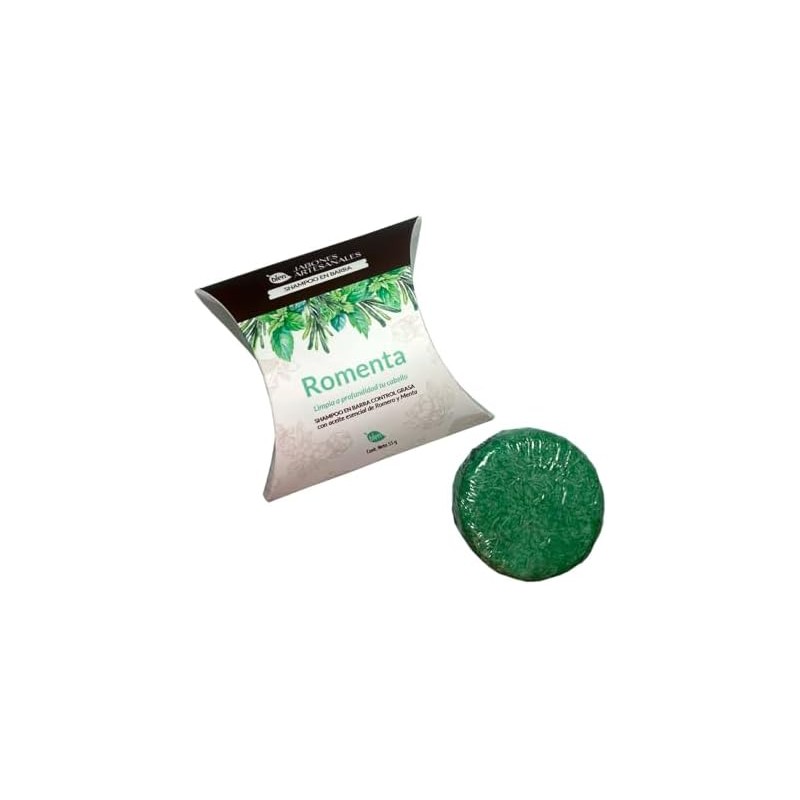 Romenta Champú en Barra Control Grasa con Aceite Esencial de