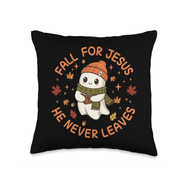 Fall for Jesus He Never Leaves - Christian Halloween Throw