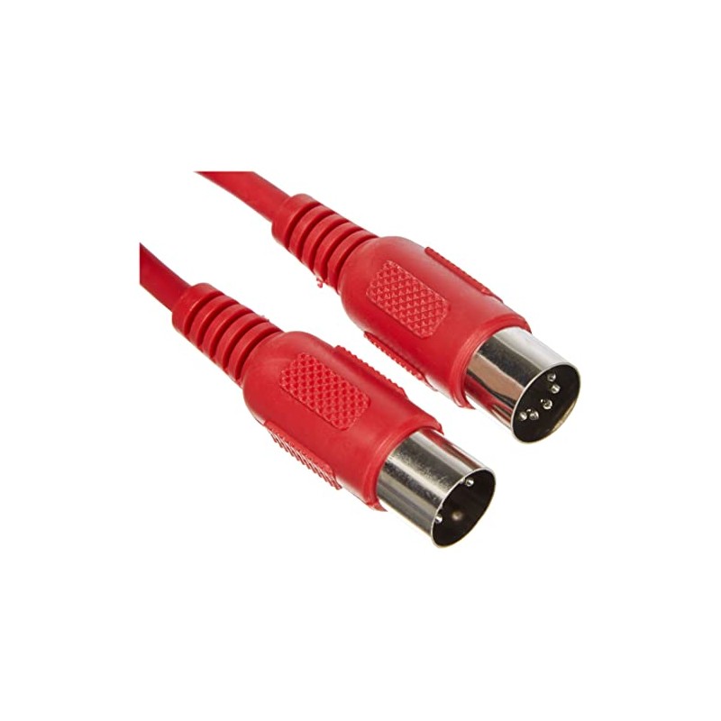 Adam Hall 3 Star Series MIDI Cable, red
