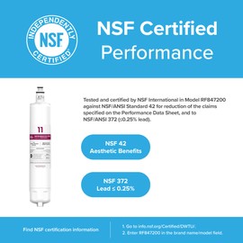Brio Replacement Refrigerator Filter for Fisher & Paykel 847200 | Significantly reduces unpleasant Tastes, Odors, Chlorine, and VOCs from Fridge Water & Ice | NSF Certified