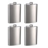 Hip Flask Holding 8 oz - Pocket Size, Stainless Steel,
