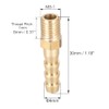 sourcing map Brass Connector Eric Plug with Barbed Hose Nozzle