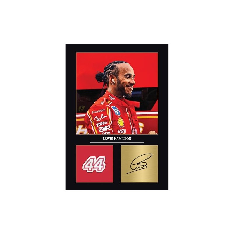 Lewis Hamilton Gift Signed A4 Print Display Unframed Lewis Hamilton