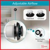 TURvent 4 inch Black/Anthracite Plastic Diffuser - Adjustable Vent Cover