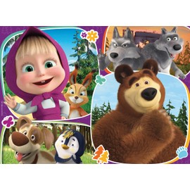 Lisciani - MASHA AND MICHKA MaxiFloor Puzzle - Giant 24 Piece Puzzle for Children from 3 years - 70cm x 50cm - Educational Game - Birthday Gift Idea - Creative Activity - Develops Patience