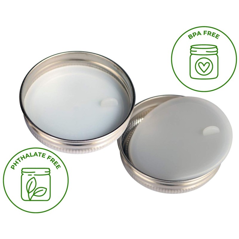 Leak Proof Platinum Silicone Sealing Lid Inserts/Liners for Mason Jars