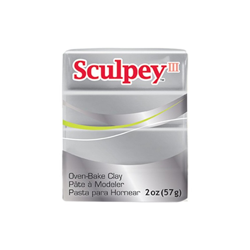 Polyform S302-1130 Sculpey-3 Polymer Clay, 2-Ounce, Silver