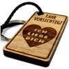 Lieblingsmensch Wooden Key Ring Model: Drive Carefully - Ich Liebe