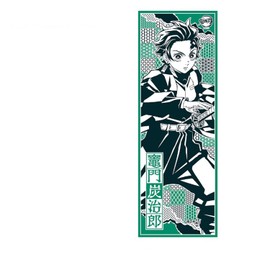 ensky Demon Slayer Kimetsu no Yaiba - Tanjiro Kamado, Tenugui Traditional Japanese Cloth, Multicolor 39.30" x 13.70"