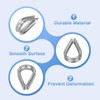 MECCANIXITY Rope Thimble 1/16"(2mm) Diameter M2 Stainless Steel Wire Rope