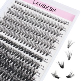 Cluster Lashes 240pcs 20D 40D Mixed Tray DIY Eyelash Extension D Curl Long Individual Lashes Faux Mink Lash Clusters Extensions Black (20D/40D-0.07D-9-16mm)
