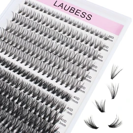 Cluster Lashes 240pcs 20D 40D Mixed Tray DIY Eyelash Extension D Curl Long Individual Lashes Faux Mink Lash Clusters Extensions Black (20D/40D-0.07D-9-16mm)