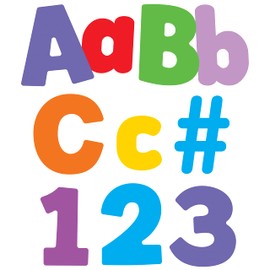 Carson Dellosa 219-Piece 4" Colorful Bulletin Board Letters for Classroom, Alphabet Letters, Numbers, Punctuation & Symbols, Cutout Letters for Bulletin Board, White Board and Colorful Classroom Decor