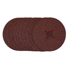 Draper 68628 Fibre Sanding Discs, 125mm, 36 Grit (Pack of 10)