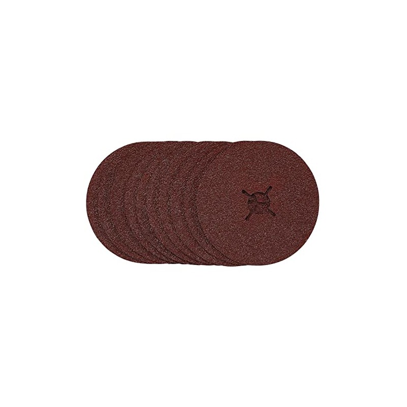 Draper 68628 Fibre Sanding Discs, 125mm, 36 Grit (Pack of