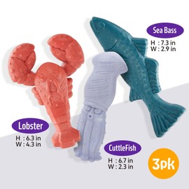 Kimee Dog Toys for Aggressive Chewers, 3 Pack Indestructible Dog Chew Toys, Super Chewer Dog Toys with Tough Nylon Bacon Flavor for All Breed Sizes, Teeth Cleaning & Training, Boredom Relief