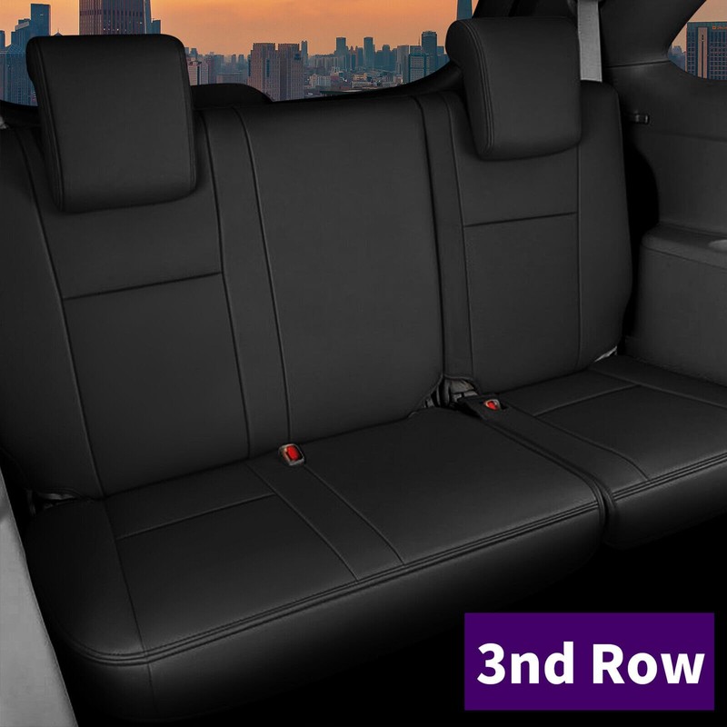 SecosAutoparts 2020-2023 Car PU Leather 8 Seat Covers Full Surround