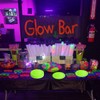 APUXXJUPA Glow in the Dark Neon Birthday Plates, 50 Pcs